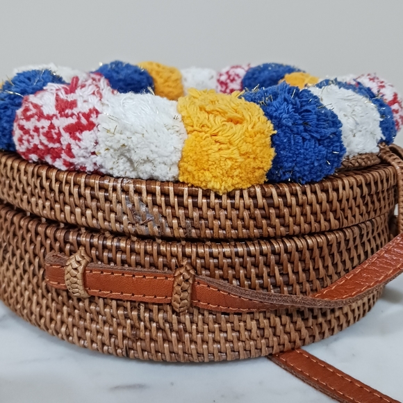 Cleobella Williamsburg Pom Pom Cantina Crossbody Anthropologie - Picture 7 of 14